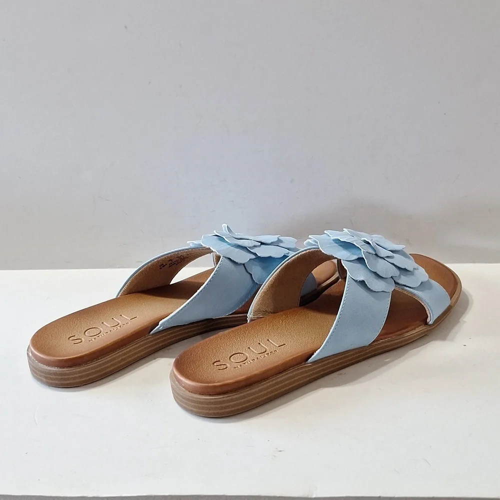 Soul Naturalizer NEW Light Blue Joyful Coquette Flower Comfort Sandals Size 7.5 - Picture 8 of 11